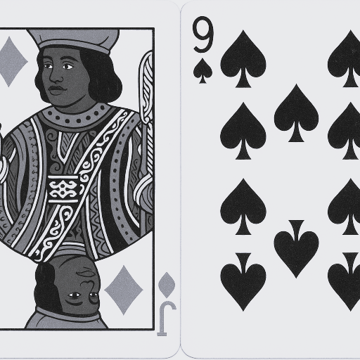 Jack of Diamond and ( of spades revosed and resized b&w version